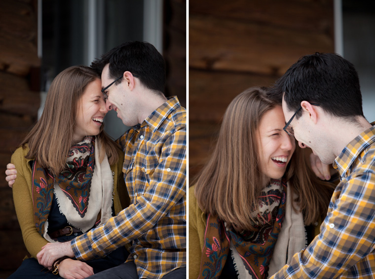 Snowy Upstate New York Cabin Engagement Photo Session (13)