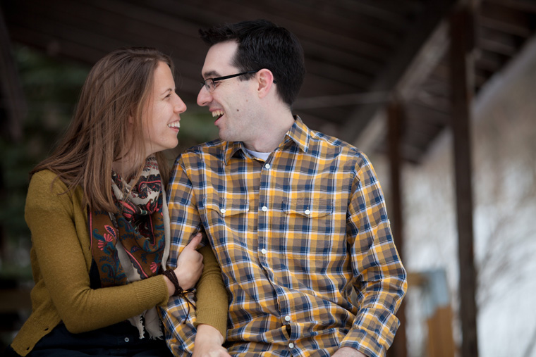 Snowy Upstate New York Cabin Engagement Photo Session (14)