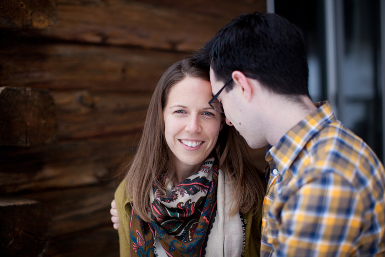Snowy Upstate New York Cabin Engagement Photo Session (18)