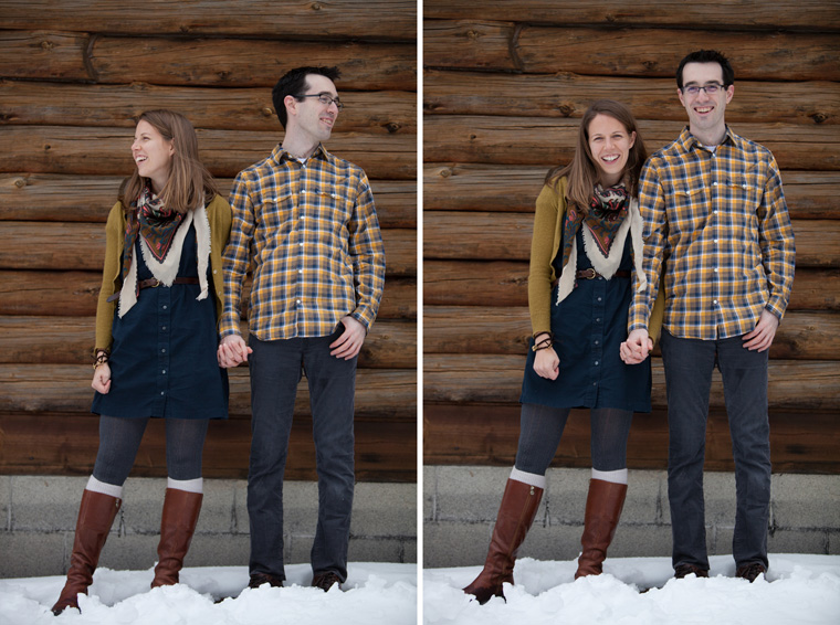 Snowy Upstate New York Cabin Engagement Photo Session (19)