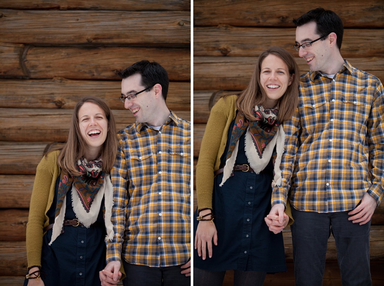 Snowy Upstate New York Cabin Engagement Photo Session (20)