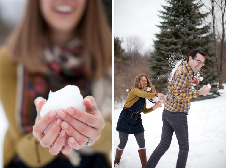 Snowy Upstate New York Cabin Engagement Photo Session (37)