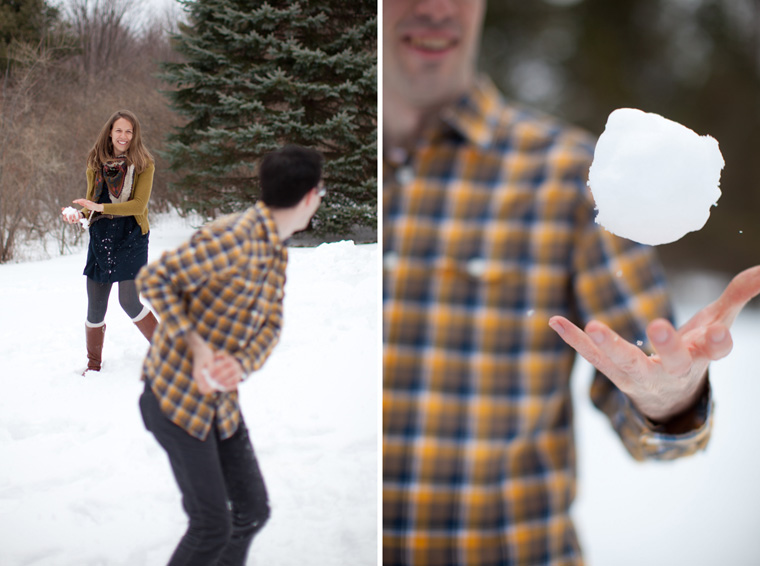 Snowy Upstate New York Cabin Engagement Photo Session (22)