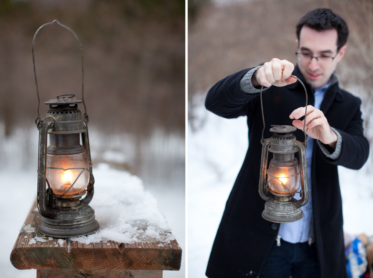Snowy Upstate New York Cabin Engagement Photo Session (28)