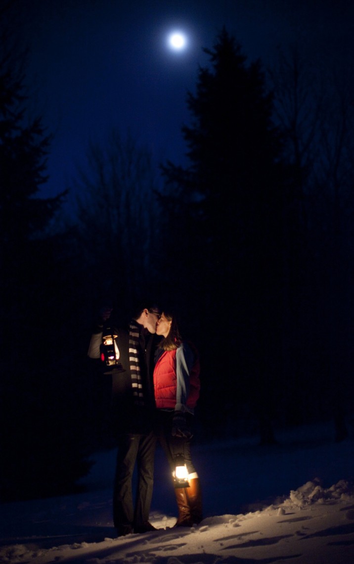 Snowy Upstate New York Cabin Engagement Photo Session (35)