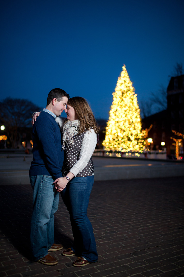 Old Town Alexandria Engagement Session Virginia Christmas Winter Engagement Session Photos by Liz and Ryan (1)
