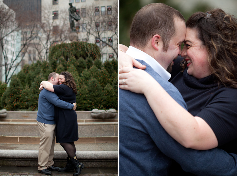 Christmas Engagement Session in NYC, New York City, NY, Rockefeller Center, Christmas Tree, Central Park, Macys, Times Square, The Rockefeller Center Christmas Tree, Christmas Market, Bethesda Fountain, The Plaza, 5th Avenue, Christmas Window Displays (17)