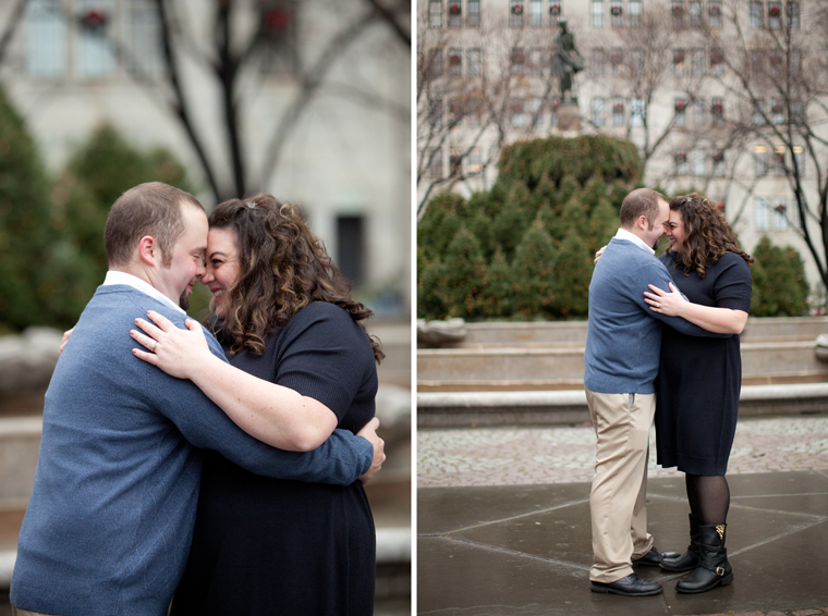 Christmas Engagement Session in NYC, New York City, NY, Rockefeller Center, Christmas Tree, Central Park, Macys, Times Square, The Rockefeller Center Christmas Tree, Christmas Market, Bethesda Fountain, The Plaza, 5th Avenue, Christmas Window Displays (15)