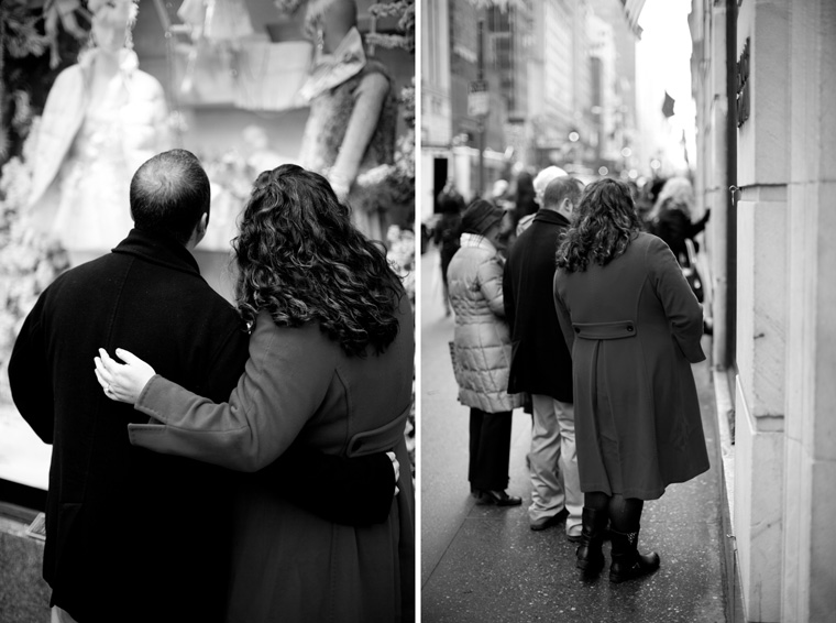 Christmas Engagement Session in NYC, New York City, NY, Rockefeller Center, Christmas Tree, Central Park, Macys, Times Square, The Rockefeller Center Christmas Tree, Christmas Market, Bethesda Fountain, The Plaza, 5th Avenue, Christmas Window Displays (13)