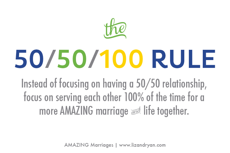 How to Have an AMAZING Marriage - the 50/50/100 Rule