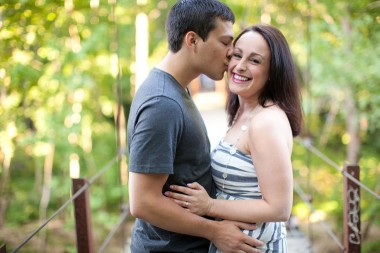 Patapsco Park Engagement Photos by Liz and Ryan Baltimore Wedding and Engagement Photography Maryland State Park Football Nature Woods Swinging Bridge Engagement Session Photos by Liz and Ryan (17)