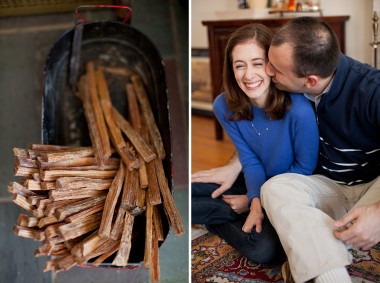 Cozy Winter Engagement Session Washington DC Fireplace Snow Photos by Liz and Ryan (9)