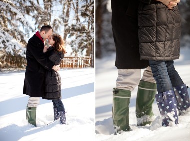 Cozy Winter Engagement Session Washington DC Fireplace Snow Photos by Liz and Ryan (5)